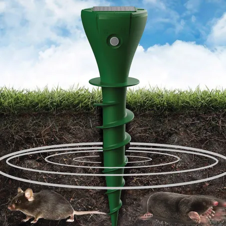 Chasse-taupes solaire Twist - Lot de 2 - 650m² par unité