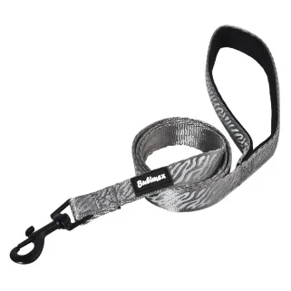 Laisse chien réfléchissante 100 cm - Gris sécurité