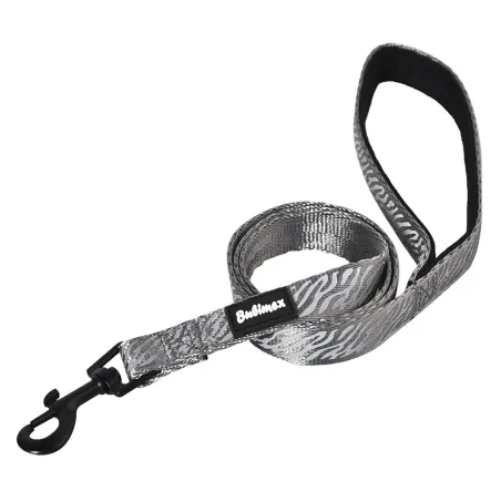 Laisse chien réfléchissante 100 cm - Gris sécurité