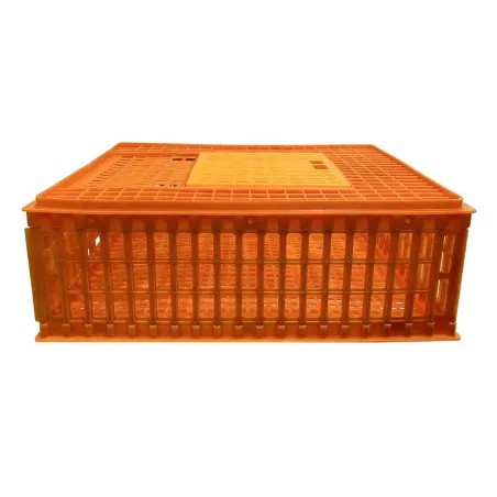 Caisse transport volailles HD 74x54x27 cm orange sécurisée