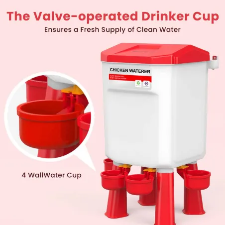 Kit mangeoire 12 kg + abreuvoir 11 L pour volailles