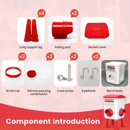 Kit mangeoire 12 kg + abreuvoir 11 L pour volailles