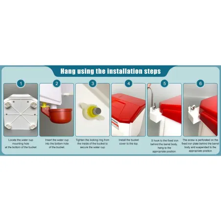 Kit mangeoire 12 kg + abreuvoir 11 L pour volailles