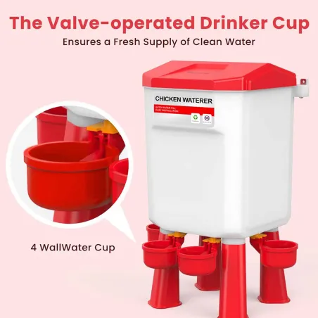 Kit mangeoire 12 kg + abreuvoir 11 L pour volailles