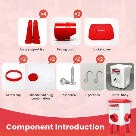 Kit mangeoire 12 kg + abreuvoir 11 L pour volailles