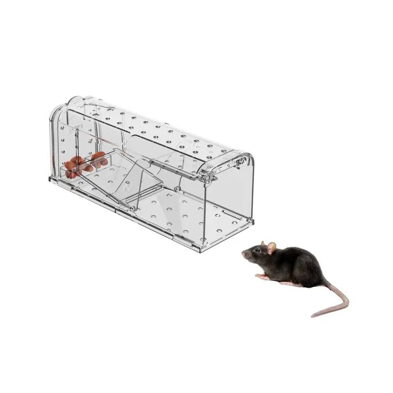 Lot de 2 cages à souris résistantes en plastique aéré