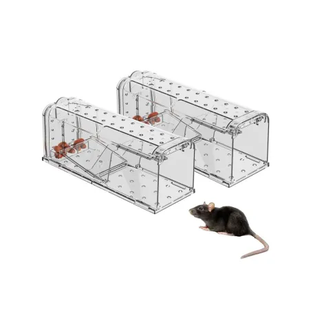 Lot de 2 cages à souris résistantes en plastique aéré