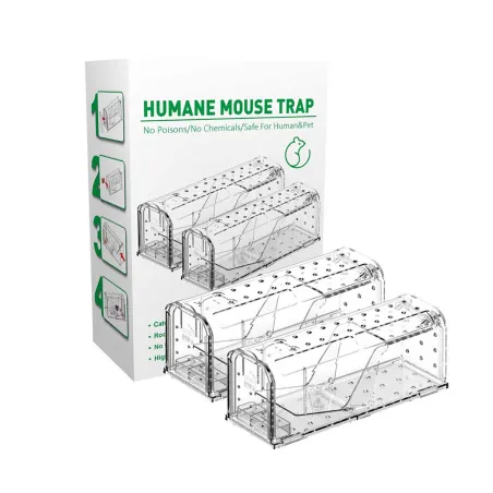 Lot de 2 cages à souris résistantes en plastique aéré