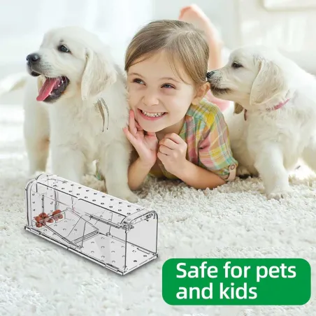 Lot de 2 cages à souris résistantes en plastique aéré