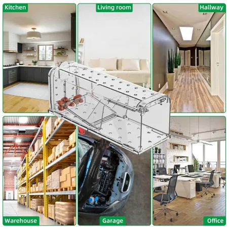 Lot de 2 cages à souris résistantes en plastique aéré