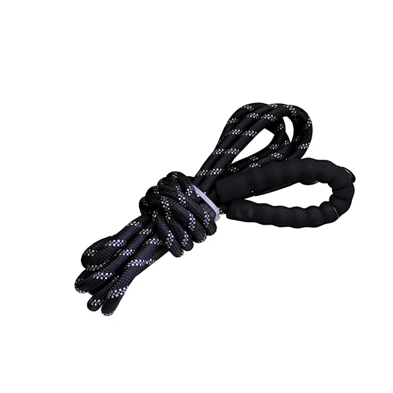 Longe nylon réfléchissante 5m - mousqueton et poignée inclus