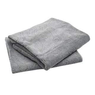 Serviette microfibre chien - Motif os gris 110x60 cm