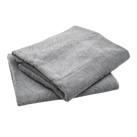 Serviette microfibre chien - Motif os gris 110x60 cm