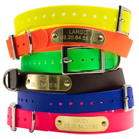 Collier gravable BioThane Beta 60x2,5 cm 6 couleurs ajustable