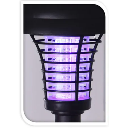 Lampe solaire LED anti-moustiques - Blanc - 6 à 8h d'autonomie