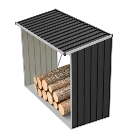 Abri à bûches métal 2,6 stères - Bûches 50 cm
