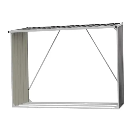 Abri à bûches métal 2,6 stères - Bûches 50 cm