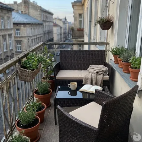 Salon de jardin 4p résine tressée marron - extérieur