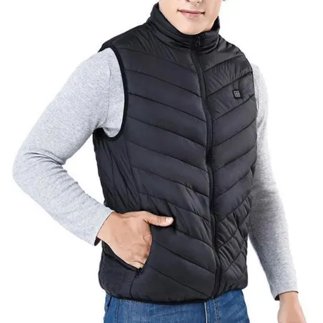 Gilet chauffant 3 niveaux noir M à 3XL - Chauffage USB