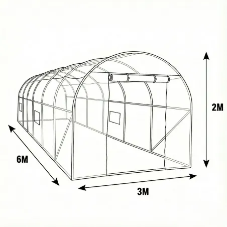 Serre extérieure 18m² - Cultivez toute l'année