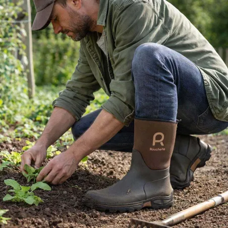 Bottes Clean Garden souples et imperméables marron 40-47