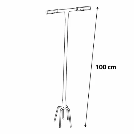 Griffe de jardinage 5 dents - Aération du sol sans effort