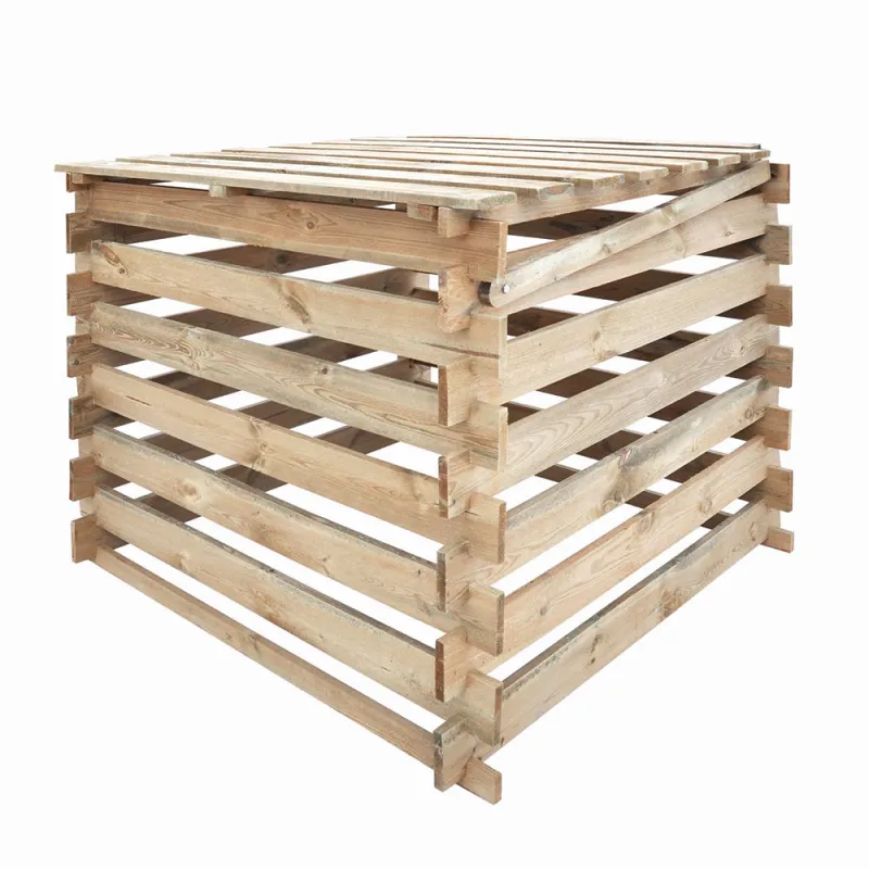 Composteur bois 510L - 80x80cm avec couvercle
