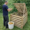 Composteur bois 510L - 80x80cm avec couvercle