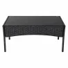 Salon jardin 4p résine tressée noir - détente extérieure