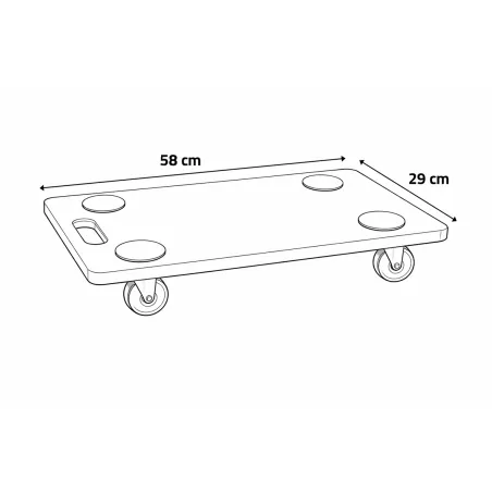 Chariot utilitaire 58x29 cm - Élevage & Jardin