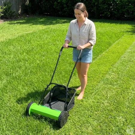 Tondeuse hélicoïdale manuelle 40cm - bac 18L - 15-43mm