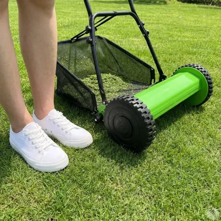 Tondeuse hélicoïdale manuelle 40cm - bac 18L - 15-43mm