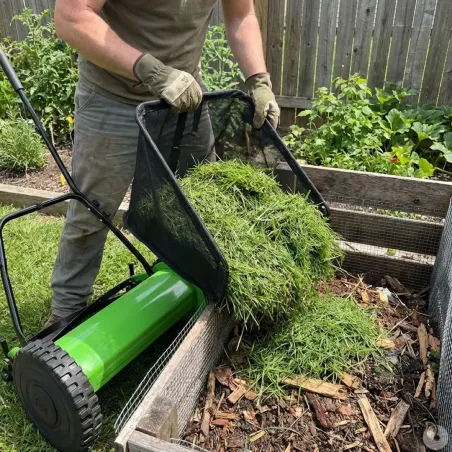 Tondeuse hélicoïdale manuelle 40cm - bac 18L - 15-43mm