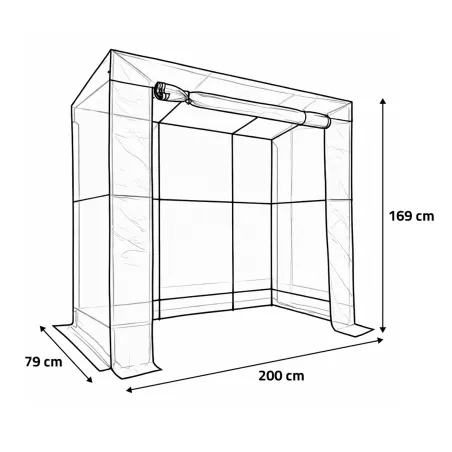 Serre tomates 79x200x169 cm - Protection légumes jardin