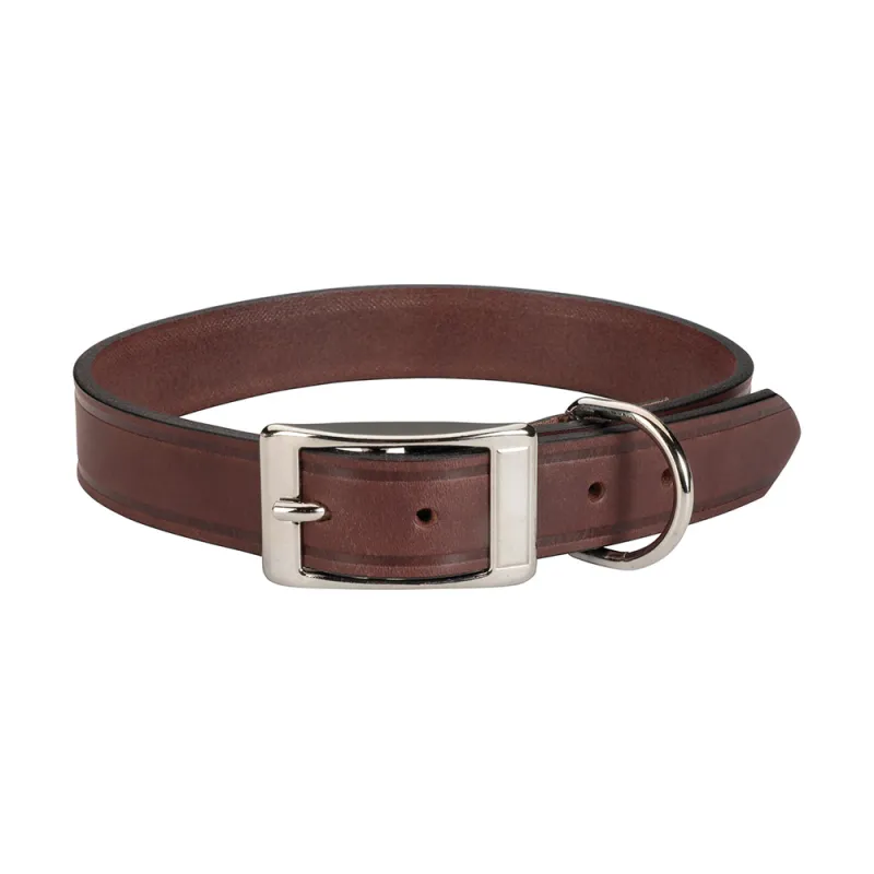 Collier cuir buffle marron L/XL 60 cm - Stepland®