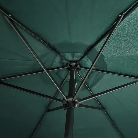 Parasol rond vert Ø 2,70 m - Toile polyester 160 g/m²