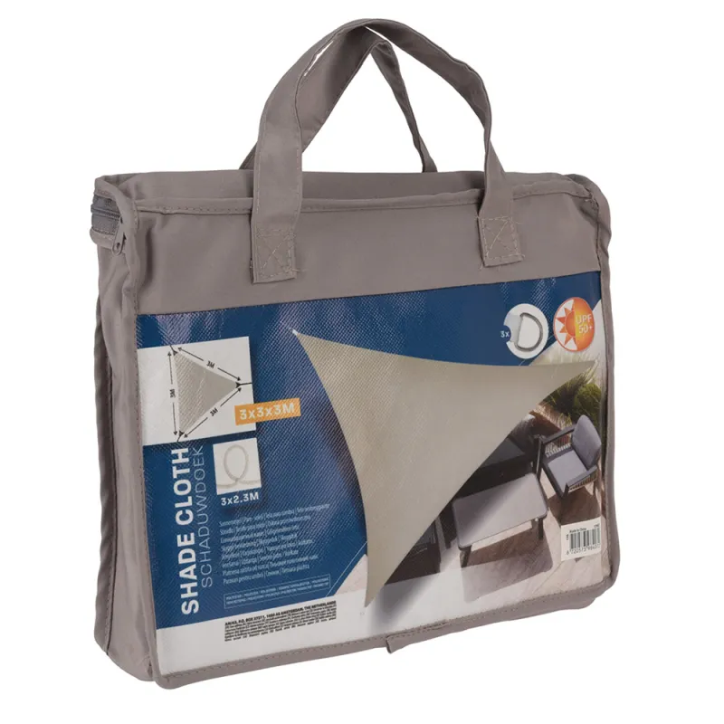 Toile d'ombrage triangulaire 3x3x3m taupe - Jardin & extérieur