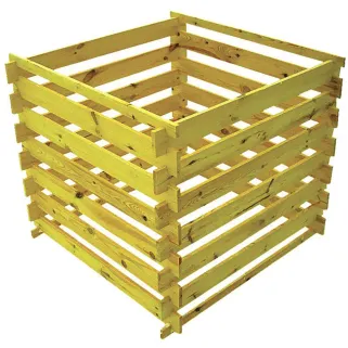 Composteur bois 80x80 cm - 510L écologique et durable