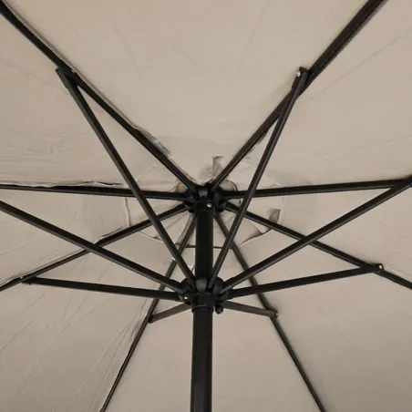 Parasol rond Ø2,7m beige - Toile polyester 160g/m²