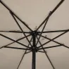 Parasol rond Ø2,7m beige - Toile polyester 160g/m²