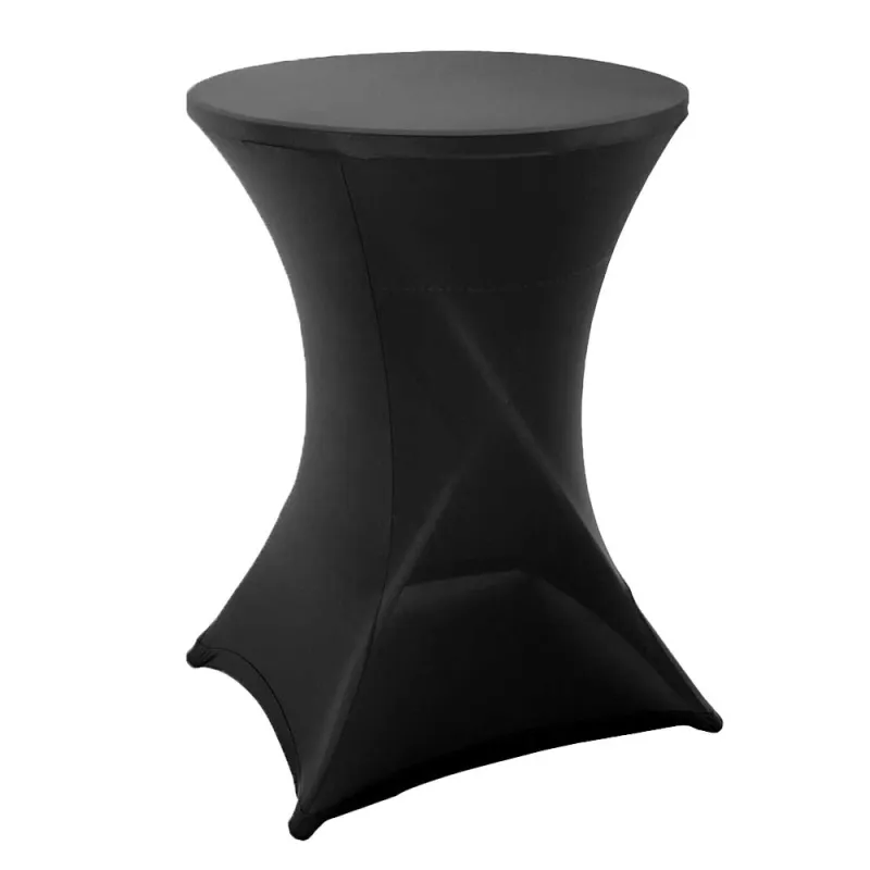 Housse stretch table bar Ø80cm noire - extérieur