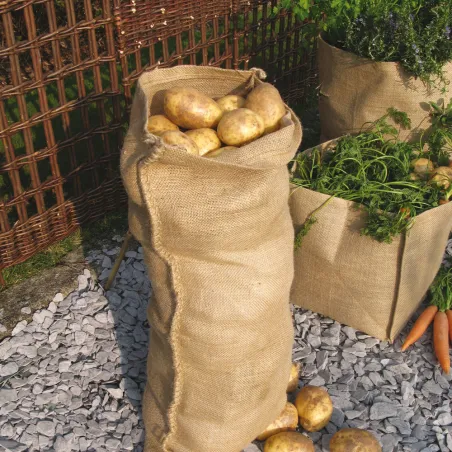 Sacs d'hivernage en jute pour légumes - 50L