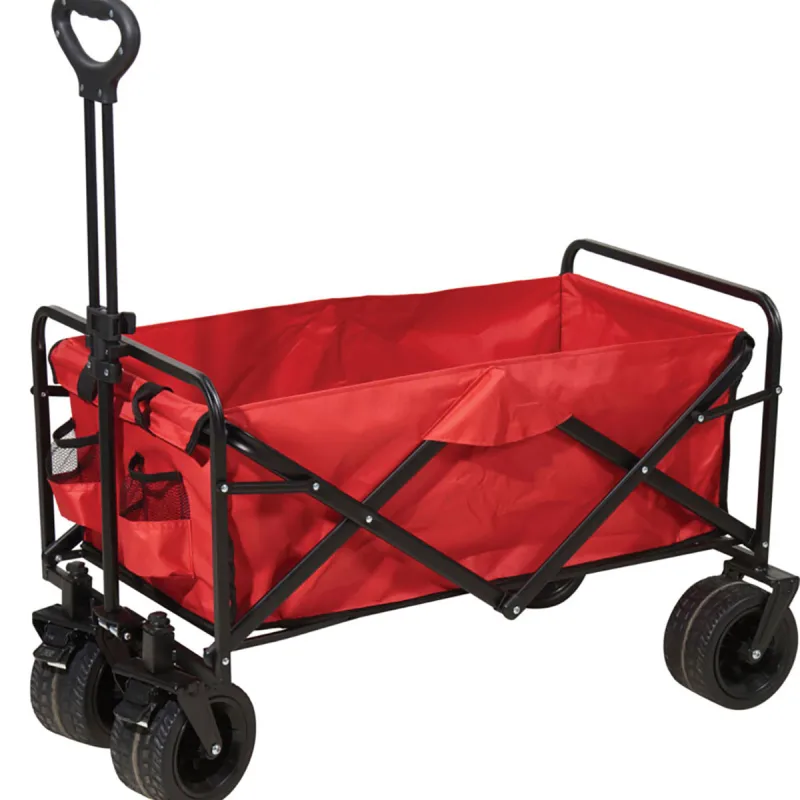 Chariot pliable robuste 96x61 cm - 80 kg - Roues freinables