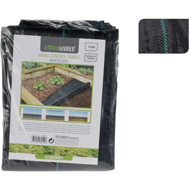 Bâche anti-herbes 1x10m - Polyéthylène 100g/m² résistante