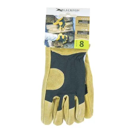 Gants cuir Black Fox taille 8 - Protection bois et travaux