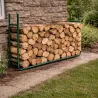 Support bois métallique 120x90x20 cm - Range bûches extérieur