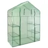Serre jardin 2 étagères 143x73x195 cm - Polyéthylène