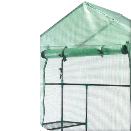 Serre jardin 2 étagères 143x73x195 cm - Polyéthylène