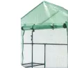 Serre jardin 2 étagères 143x73x195 cm - Polyéthylène
