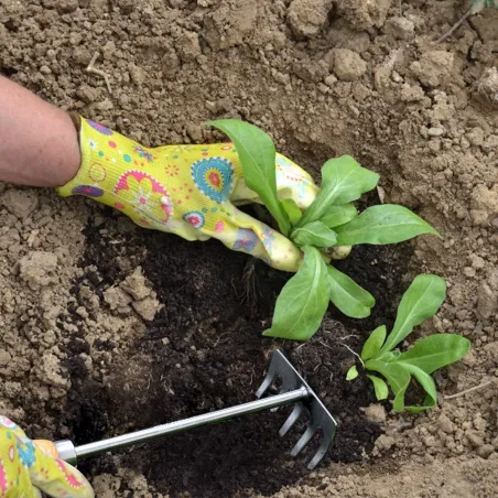 Râteau jardin acier/bois 33 cm - précis et maniable